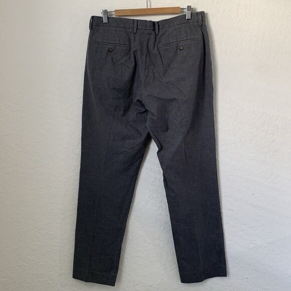J Crew Bowery Pants Men 33x32 Dark Gray Dress Slacks Trouser Office Career Work - Picture 2 of 9
